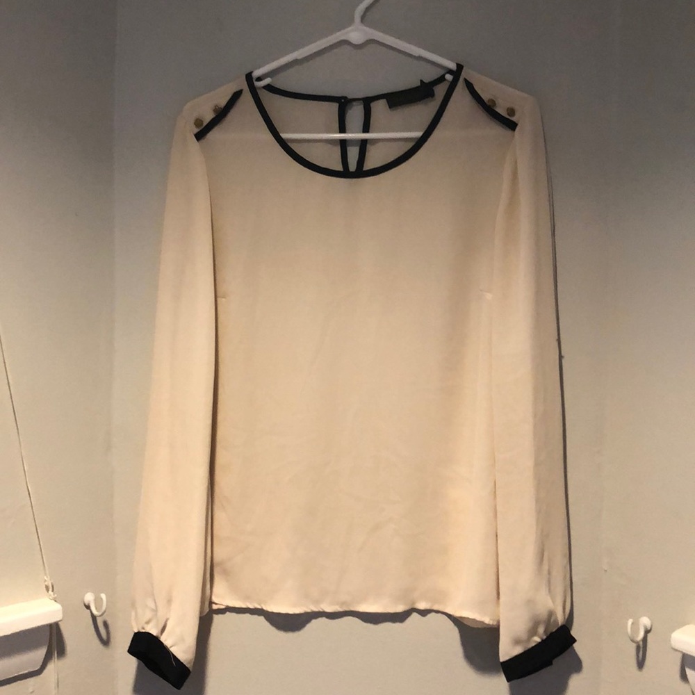 Sheer blouse with button details